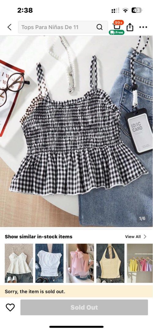 Shein crop top | Kids 12Y (Category: Others Tops) located in Manila. Submitted by serra_shop (Listing ID 1467023204, Image 1). Description: Shein tops Kids 12Y Stretchable can also fit girls petite to small Location: Pampanga Courier: J&T.