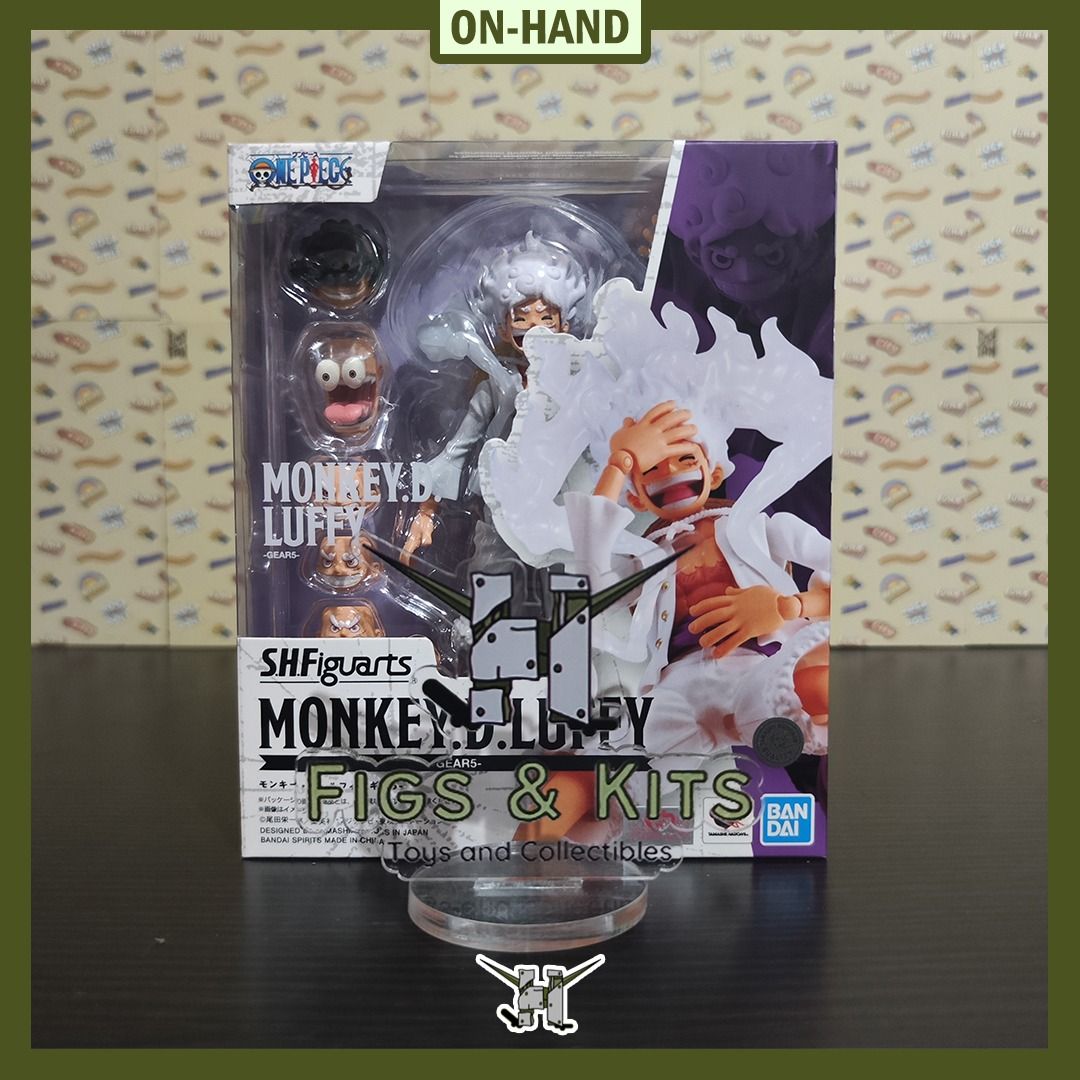 s.h.figuarts monkey.d.luffy -GEAR5- (Category: Action & Battle Toys) located in Quezon City. Submitted by figsnkits (Listing ID 1467138065, Image 1). Description: S.H.Figuarts MONKEY.D.LUFFY -GEAR5- Php 3,600 MISB Location: - Shoppesville Plus, Greenhills - Quezon City MOP: GCash | BPI | Maya | Cash (GH store) MOD: Same day delivery | GH store pick-up | LBC (Courier booking & SF: c/o buyer) Send us a message for more details! Thank you!.