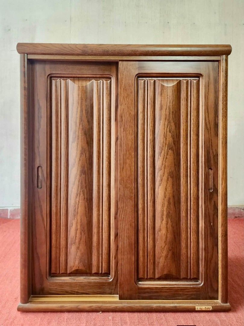 Shoe Cabinet (Category: Shelves, Cabinets & Racks) located in Meycauayan. Submitted by marygracecasimiro (Listing ID 1467167565, Image 1). Description: Wooden Shoe Cabinet Sliding Doors 29”L x 14”W x 37”H Php 4,900🩷.