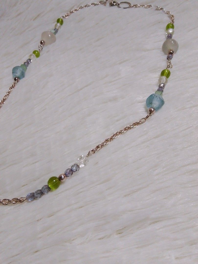 Silver necklace (Category: Necklaces) located in Manila. Submitted by jym008 (Listing ID 1467087723, Image 3). Description: Silver handmade chain with natural stone even pendant silver 1300 free shipping loc: manila.