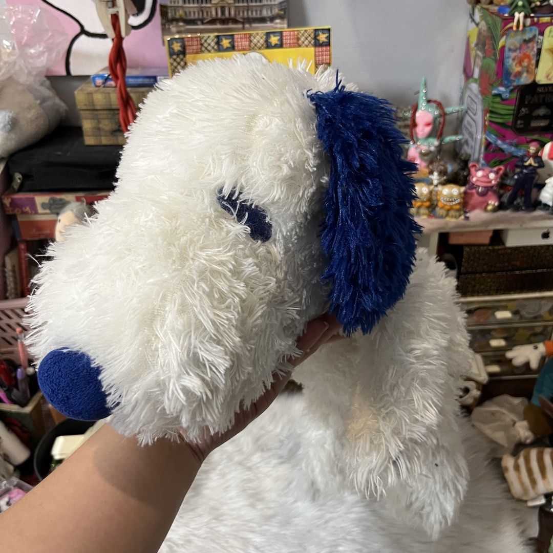 Snoopy Blue Furry Plush Stuffed Toy (Category: Plushies & Soft Toys) located in Malolos. Submitted by babebunzz (Listing ID 1467019484, Image 2). Description: - Fluffy Snoopy plush toy with vibrant blue ears, nose, and eyes - Made with super soft, long-pile white fur for ultimate huggability - Medium-sized stuffed animal, perfect for display or cuddling - Clean and very well maintained condition - Great addition to any Peanuts collection.