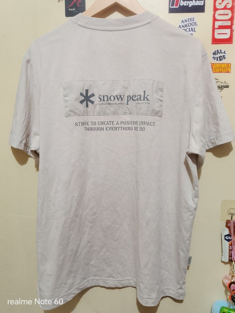 Snowpeak mens tshirt (Category: Tshirts & Polo Shirts ) located in Tagum. Submitted by tgm2023 (Listing ID 1467146169, Image 2). Description: Snowpeak Excellent condition 22.5 x 28 Size Large on tag Cotton fabric ✅ Color : Beige 🏷️480.⁰⁰.