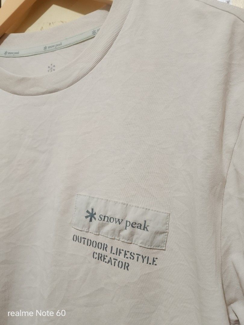 Snowpeak mens tshirt (Category: Tshirts & Polo Shirts ) located in Tagum. Submitted by tgm2023 (Listing ID 1467146169, Image 3). Description: Snowpeak Excellent condition 22.5 x 28 Size Large on tag Cotton fabric ✅ Color : Beige 🏷️480.⁰⁰.