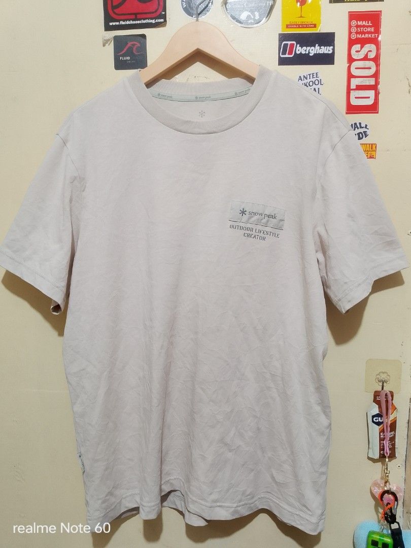 Snowpeak mens tshirt (Category: Tshirts & Polo Shirts ) located in Tagum. Submitted by tgm2023 (Listing ID 1467146169, Image 1). Description: Snowpeak Excellent condition 22.5 x 28 Size Large on tag Cotton fabric ✅ Color : Beige 🏷️480.⁰⁰.