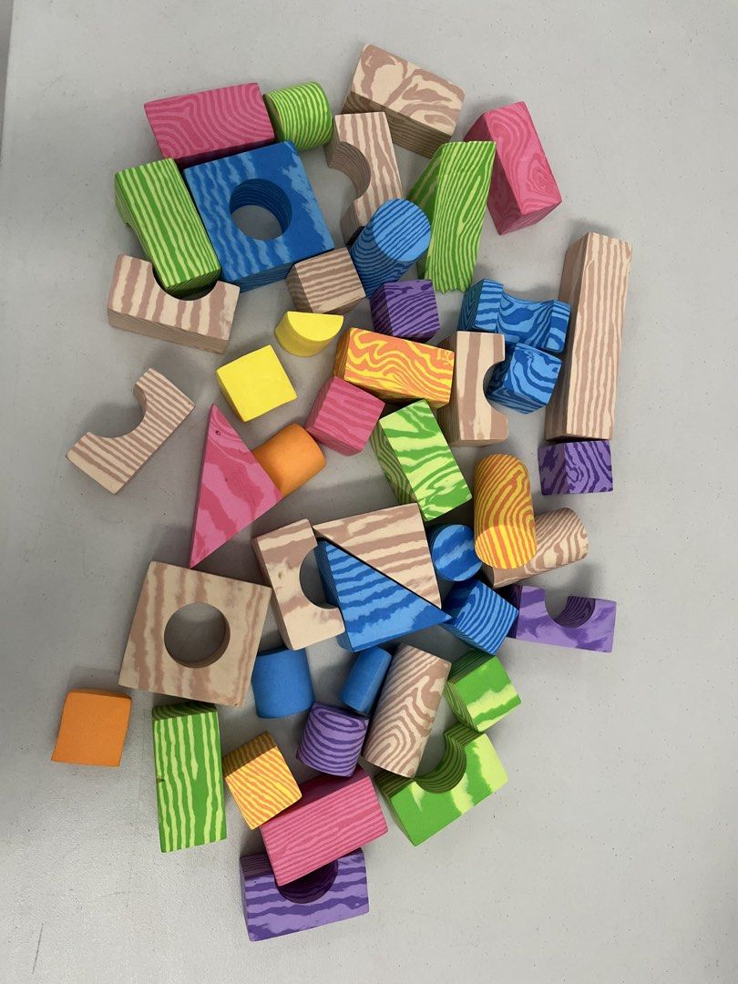 Soft blocks for infants or toddler (Category: Infant Playtime) located in Quezon City. Submitted by muffet9 (Listing ID 1432875467, Image 3). Description: Soft foam building blocks Clean and barely used.