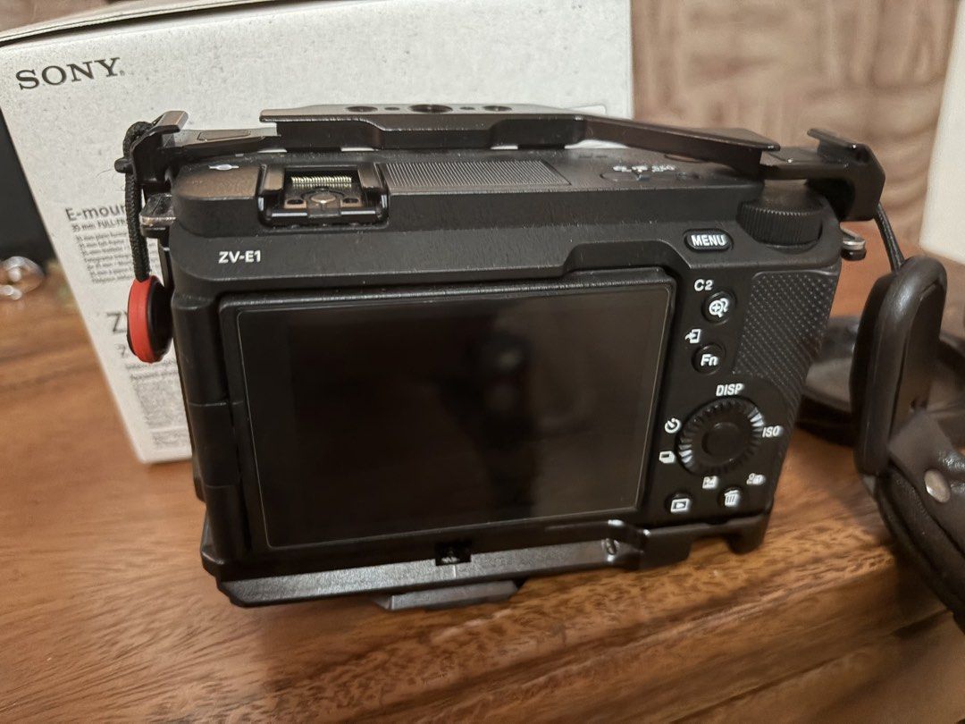 Sony ZV-E1 Full-Frame Mirrorless Camera with SmallRig Cage (Category: Cameras) located in Quezon City. Submitted by sonalvarez12 (Listing ID 1467022841, Image 2). Description: - Model: Sony ZV-E1 Full-Frame Mirrorless Camera Body (E-mount) - Included: Custom SmallRig protective cage and stylish black strap - Packaging: Original box included - Condition: Clean sensor mount, fully functional, and ready for action - Ideal for: High-end vlogging, vid