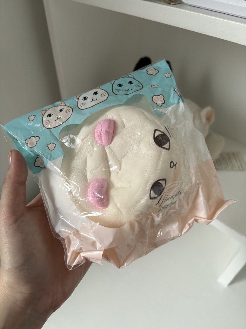 squishy slow rising cat bun (Category: Plushies & Soft Toys) located in Zamboanga. Submitted by meow.squish (Listing ID 1467037369, Image 1). Description: Please read before purchasing ! - Reason for selling: Declutter - All items are preloved and well taken care of - What you see is what you get - Shipping: J&T Express - Mode of Payment: GCash - Location: Mindanao .