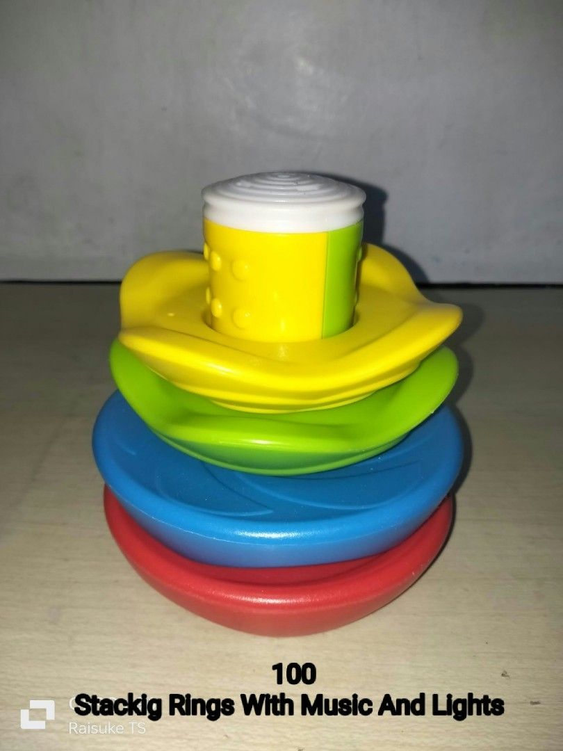 Stacking Rings With Lights And Sounds (Category: Interactive Toys) located in Taguig. Submitted by raisuketoysshop (Listing ID 1467079565, Image 1). Description: PTPA NEW ARRIVAL!!.. PLEASE RESPECT POST AND PRICES.. Tested working and in good condition.. Secondhand Items Declared as is pa din po Pm for demo video What you see is what you get.. Please manage your expectations.. +40% COD Sho pee Check Out (sho pee fee+Tax+shipping materials) +40 Pe