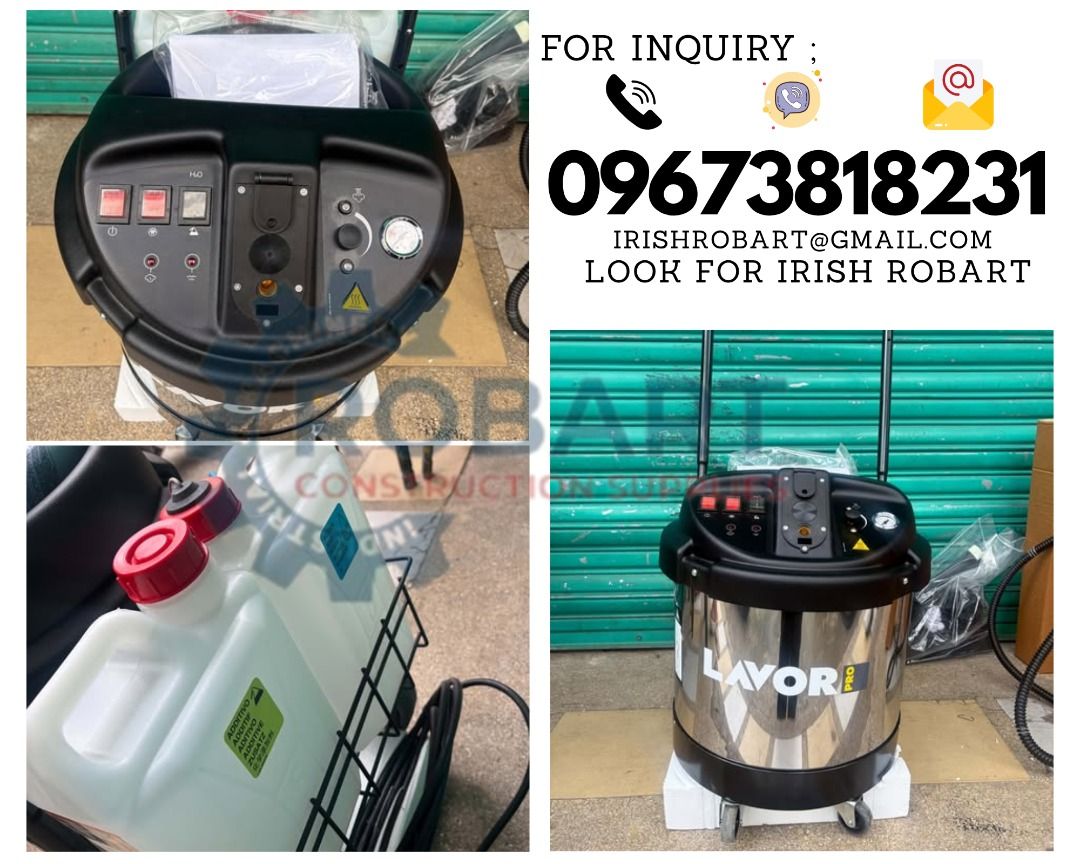 Steam Cleaner (Category: Cleaning Tools & Supplies) located in Manila. Submitted by irishrobart_22 (Listing ID 1467028501, Image 1). Description: Steam Cleaner GV Katla brand: Lavor 𝑹𝑶𝑩𝑨𝑹𝑻 𝑪𝑶𝑵𝑺𝑻𝑹𝑼𝑪𝑻𝑰𝑶𝑵 𝑺𝑼𝑷𝑷𝑳𝑰𝑬𝑺 #RobartConstructionSupplies #constructionmaterials 🔵100% Trusted Supplier 🔵Competitive Price 🔵𝑾𝒆 𝒂𝒓𝒆 𝑫𝑻𝑰 𝑹𝒆𝒈𝒊𝒔𝒕𝒆𝒓𝒆𝒅 & 𝑩𝑰𝑹 𝐀𝐂𝐂𝐑𝐄𝐃𝐈𝐓𝐄𝐃 Products: ▫️Machinery ▫️Electrical ▫️Valves & 