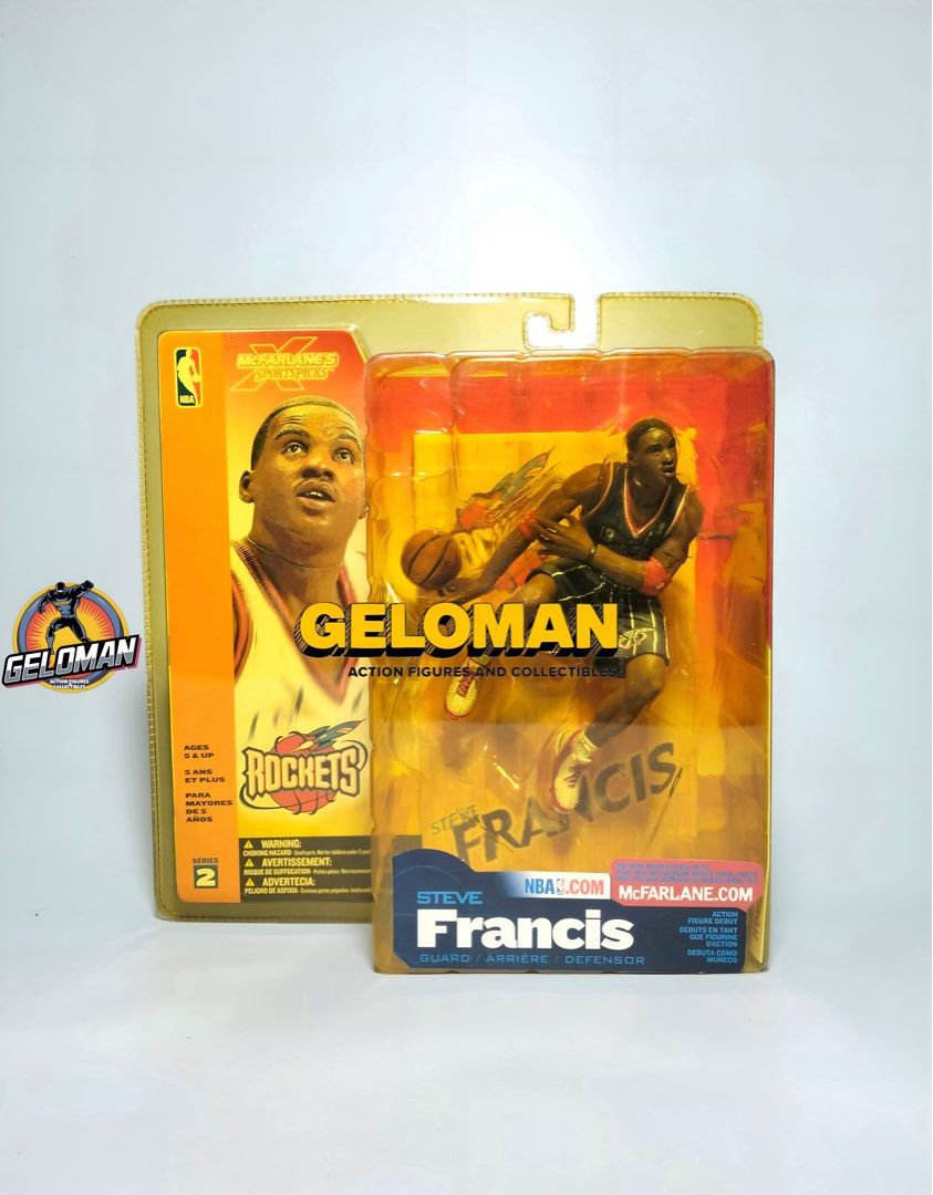 Steve Francis | Houston Rockets | NBA McFarlane Variant (Category: Figurines & Statues) located in Imus. Submitted by geloman23 (Listing ID 1466971844, Image 1). Description: Steve Francis | Houston Rockets | NBA McFarlane Variant - ₱1,200 Condition : MISB (yellowing) *Actual photo posted First to pay basis❗❗❗ Priority - ASAP buyer No reservation FIRM PRICE Location : Imus Cavite Shipping 🚘 -Lalamove -J&T door to door Mode of payment 💰 -Gcash �