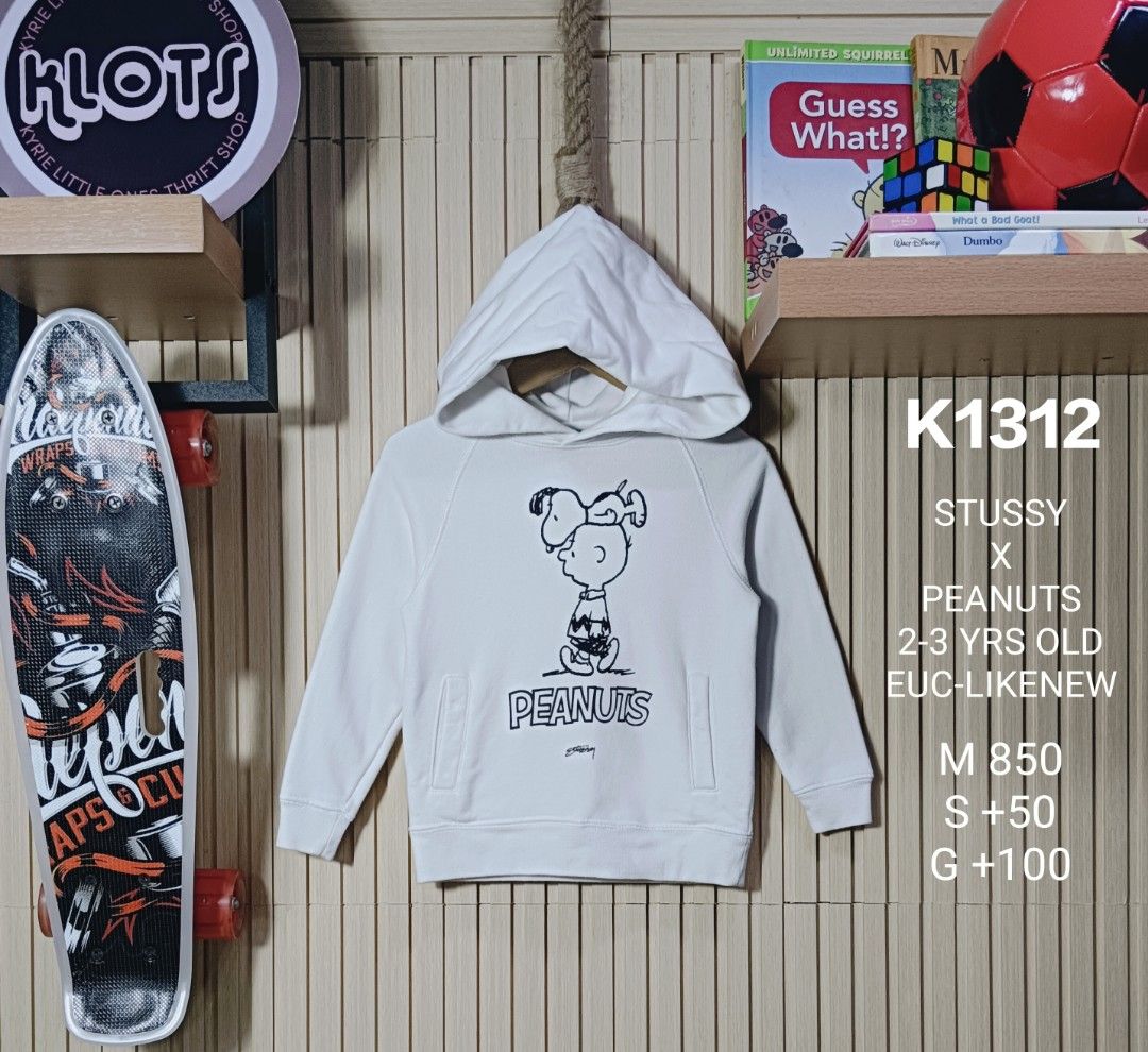 STUSSY x PEANUTS Snoopy (Category: Babies & Kids Fashion) located in Manila. Submitted by kidsthrifthustle (Listing ID 1467159264, Image 1). Description: STUSSY X PEANUTS SNOOPY 2-3 YRS OLD EXCELLENT TO LIKENEW.