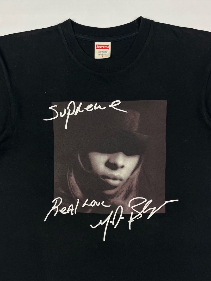 Supreme - Mary J. Blige Tee (Category: Tshirts & Polo Shirts ) located in Puerto Princesa. Submitted by rrugsgallery (Listing ID 1467107030, Image 3). Description: Supreme - Mary J. Blige Tee Tagged Size: Small Length: 25.5 Width: 19.5 Condition: Excellent Color rate: 9.5 Flaws: None.