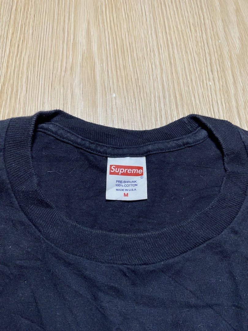 Supreme D'Hiver 2019-2020 Tee Black Medium (Category: Tshirts & Polo Shirts ) located in Olongapo. Submitted by copnsold (Listing ID 1466988471, Image 2). Description: Supreme D'Hiver graphic tee in black. Size medium. Front features landscape art print with 'Suprême D'Hiver' and '2019 - 2020' lettering. Classic fit, short sleeves, crew neck. Cotton construction with standard interior neck label and care tag intact. Pre-shrunk fabric, made in U.S