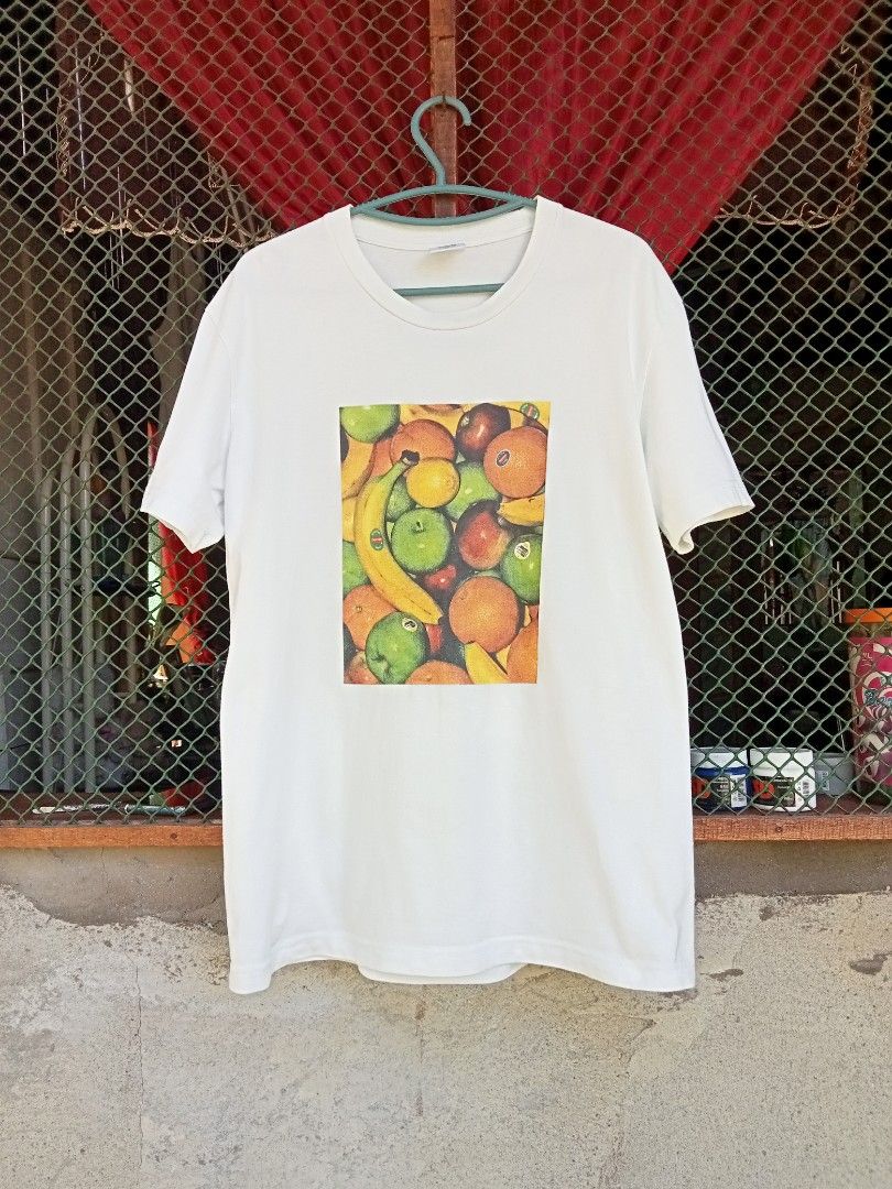 Supreme Fruit Tee (Category: Tshirts & Polo Shirts ) located in Cabadbaran. Submitted by reizen_ace051823 (Listing ID 1466990532, Image 1). Description: - good condition 9/10 - no issue - size medium on tag - dimes L27 / W19.5.