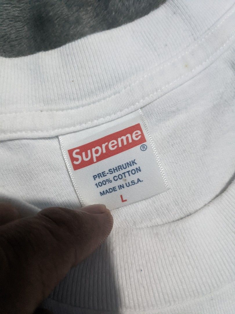 Supreme Gucci Mane Photo Tee (Category: Tshirts & Polo Shirts ) located in San Ildefonso. Submitted by tripniberto (Listing ID 1467145488, Image 2). Description: Supreme Dimes: 21.5w/28L Issue: Need wash, Washable Stain(or not), minimal hairlines Color Rate: 9/10(or better) (lighting may affect the color on images) MOP: gcash MOD: j&t(+sf) NO RUSH SHIPPING!!! (3-5days Ship out!) please manage your expectations this is ukay items PM if interested 