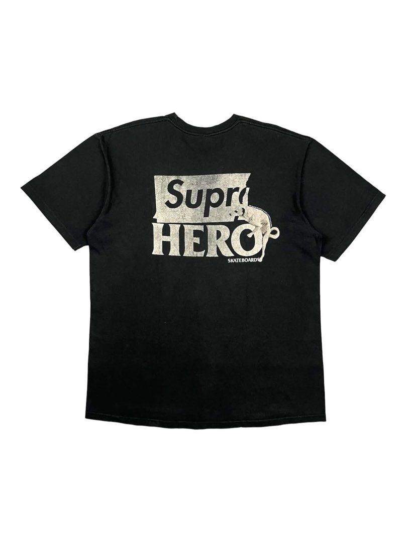 Supreme x Antihero - Dog Tee (Category: Tshirts & Polo Shirts ) located in Puerto Princesa. Submitted by rrugsgallery (Listing ID 1467119418, Image 1). Description: Supreme x Antihero - Dog Tee Tagged Size: Large Length: 29 Width: 22 Condition: Very good Color rate: 9.5 Flaws: Cracks.