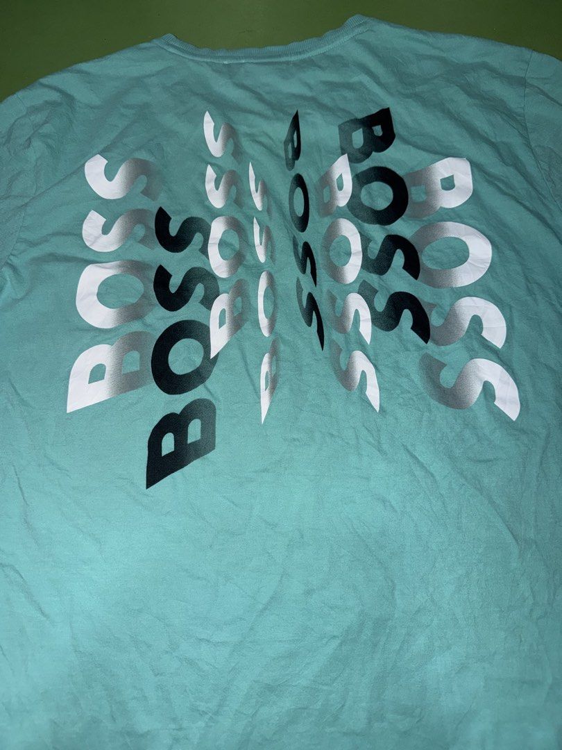 T Shirt (Category: Tshirts & Polo Shirts ) located in Pasig City. Submitted by reyeslarry11740 (Listing ID 1467105067, Image 3). Description: For Sale Boss Shirt Men Size Medium 20w x 27L Excellent condition No issue Need wash lang, see last picture 1k plus ship only Payment 1st Pasig city .