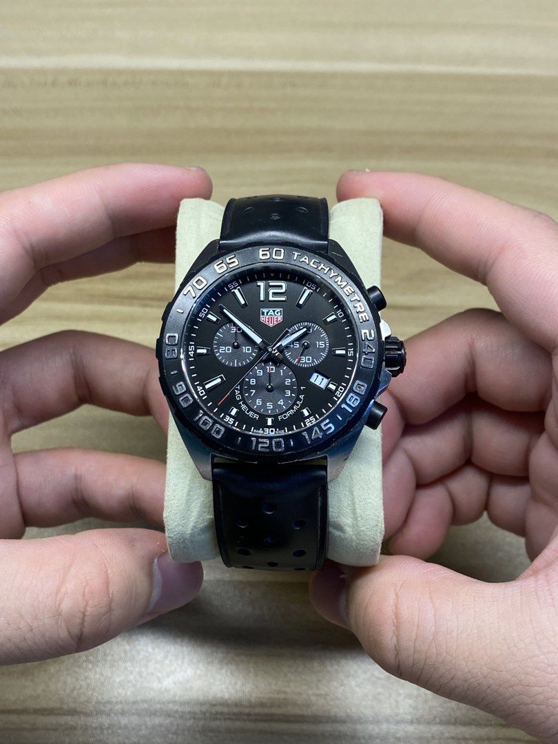 TAG Heuer Formula 1 chronograph (Category: Luxury Watches) located in Manila. Submitted by mharkkk (Listing ID 1467156321, Image 2). Description: TAG Heuer Formula 1 chronograph Ref. CAZ1010 Movement: swiss quartz Case size: 43mm Features chronograph f1 style ₱36,500 📍Bulacan/QC Note: This is a pre-owned watch and may show signs of wear such as scratches, marks, or fading. Please manage your expectations..