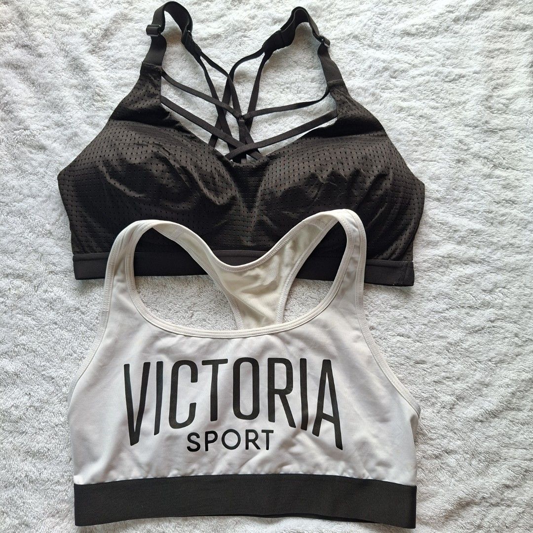 TAKE ALL - VICTORIA SPORT - L (Category: Activewear) located in Abucay. Submitted by petiteprettyboutiquev2 (Listing ID 1467041625, Image 1). Description: Need washhh! 🫧 like new ung black (padded) , lightly used ung white(no pads) + SF(J&T).
