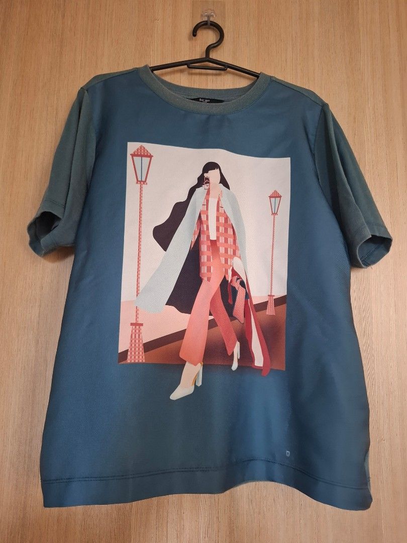 Take All For Me Graphic Shirt (Size Large) (Category: Blouses) located in Rizal. Submitted by mirisica (Listing ID 1467136192, Image 2). Description: - Design: Graphic print on front, plain solid back - Fit: Standard fit for casual daily wear - Details: Round ribbed collar and cuffed sleeves - Material: Soft fabric - Condition: Clean, no stains or damage.