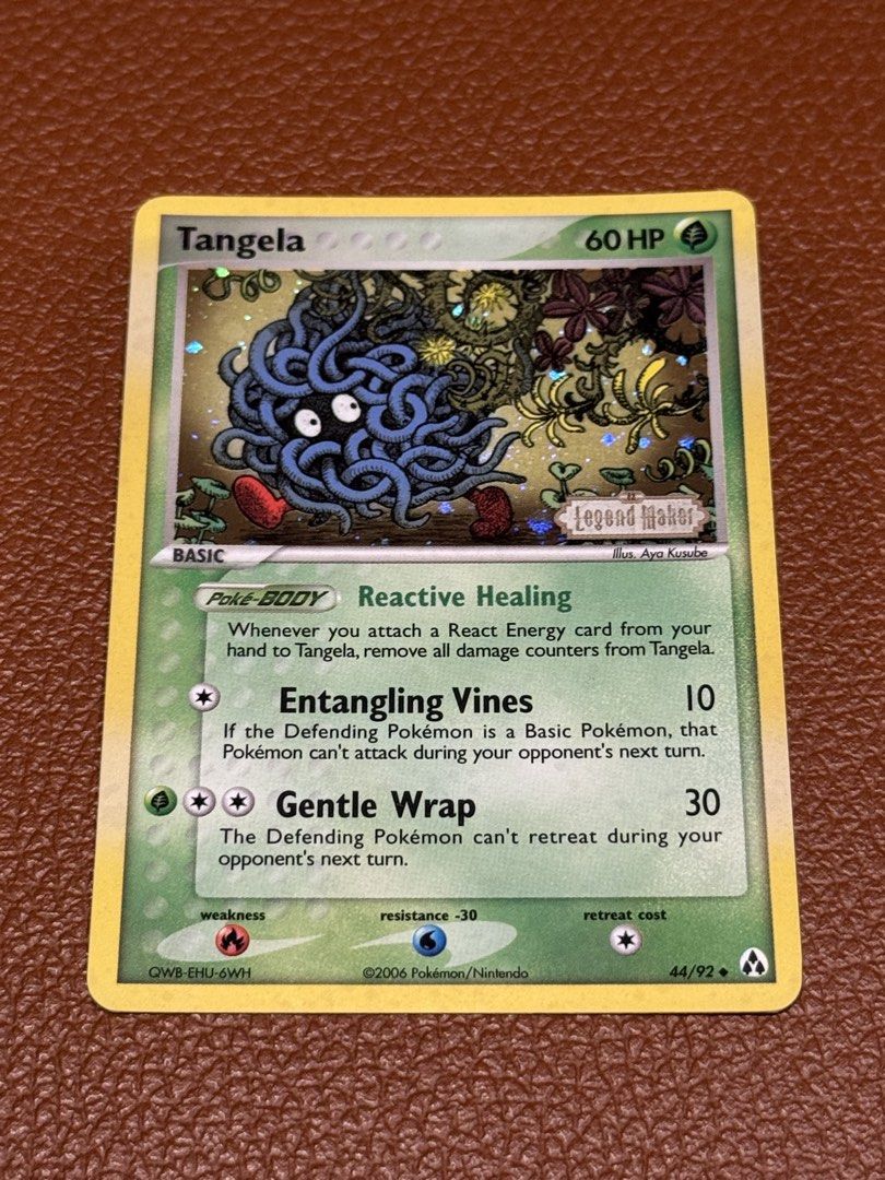 Tangela 44/92 Uncommon (Category: Raw Singles) located in Quezon City. Submitted by curtstore (Listing ID 1467139002, Image 1). Description: DM.