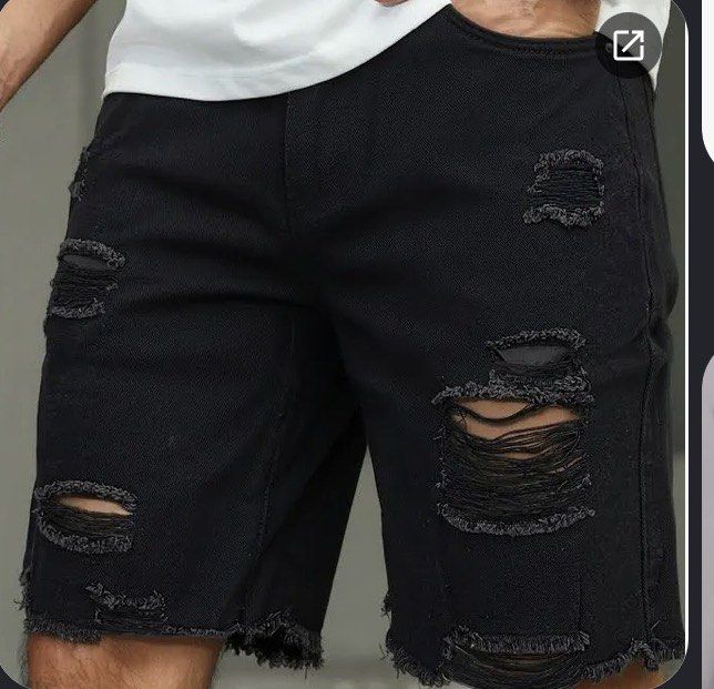 Tattered Black Short Mens (Category: Shorts) located in Cavite. Submitted by jeproxjt0630803 (Listing ID 1467012575, Image 1). Description: One time lang nasuot RFS: Big size for me Size 32 Terranova Short Brand.