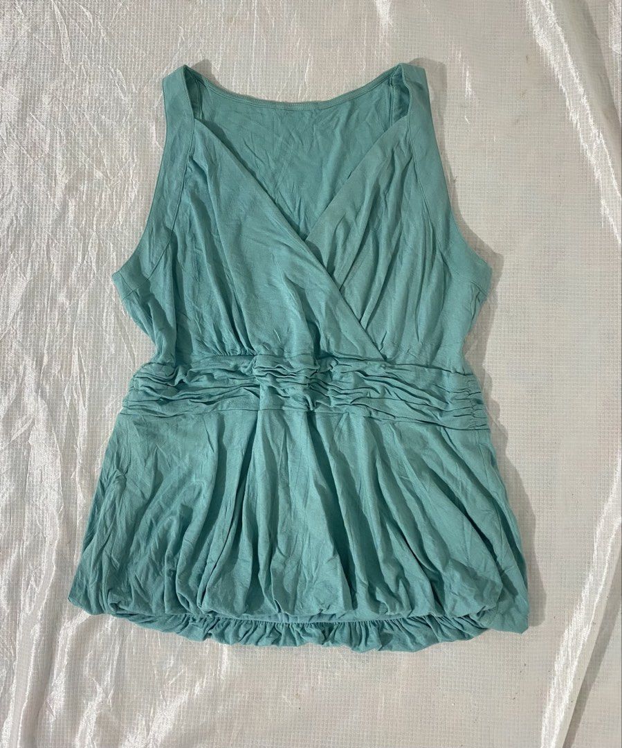 TEAL TOPS SOLD AS SET (Category: Blouses) located in Baguio. Submitted by sollunathrift13 (Listing ID 1466988524, Image 1). Description: S-L best fit for M Item 1: Mint Green Long-Sleeve Henley Top Color: Light mint green / seafoam green Style: Long-sleeve Henley tee / fitted scoop neck top Neckline: Scoop neck with a partial button placket (5 small white/light buttons) Sleeves: Full-length sleeves Fit: Slim / body-con fit with light stretch fabr