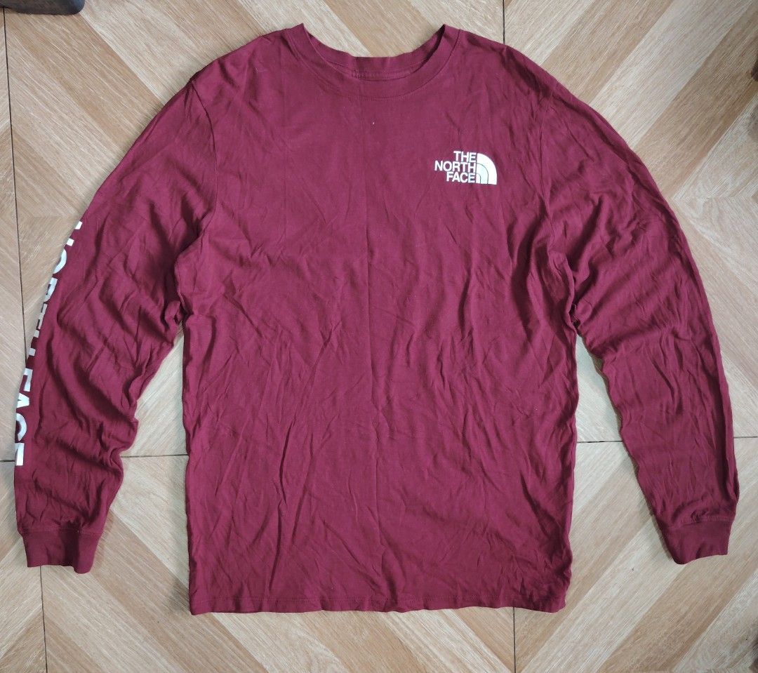 The North Face Men’s Maroon Long Sleeves (Category: Coats, Jackets and Outerwear) located in Marikina City. Submitted by kingdrel (Listing ID 1467021766, Image 1). Description: The North Face Men’s Maroon Long Sleeves W 20 L 29 VERYGOOD CONDITION NO ISSUE COLORATE 9.5-10.
