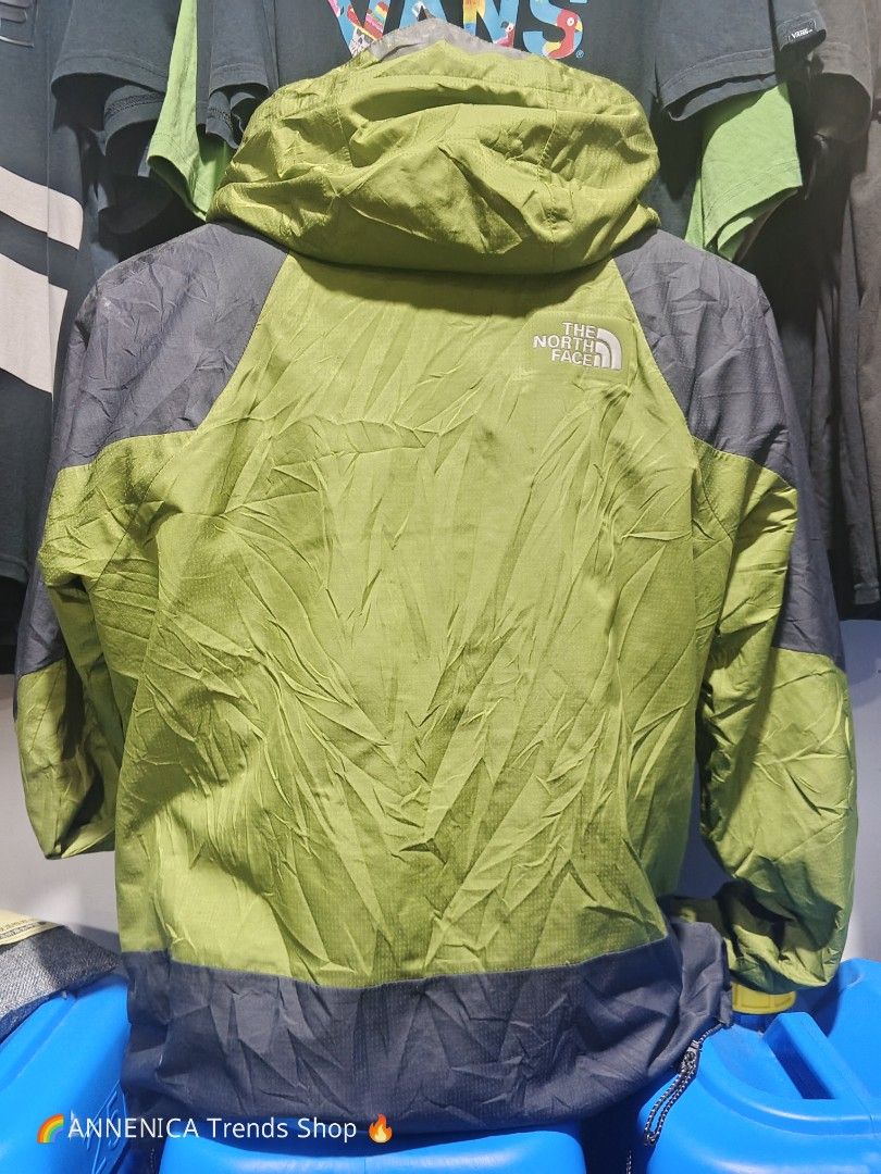 The North Face Summit Series GORE-TEX (Category: Coats, Jackets and Outerwear) located in Bulacan. Submitted by annenicathriftthriftlang (Listing ID 1466997407, Image 3). Description: The North Face Summit Series GORE-TEX XCR Jacket - Olive / Gray Men's Large / L 📏 Size: L on tag - Fits M-L ⚠️ ISSUES - PLEASE READ (Selling AS IS): - Seam tape peeling inside (common for vintage GORE-TEX) - Laminated patch cracked on sleeve - Small hole near front