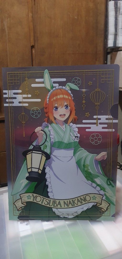 The Quintessential Quintuplets Yotsuba Nakano Clear File Folder (Category: Stationery & School Supplies) located in Quezon City. Submitted by collectionneursonline88 (Listing ID 1467024733, Image 1). Description: 🔄 Meetups Balintawak Camachile 7/11 Quezon City 🛵 Shipping : - Lalamove ( except Provincial) - Flash Express - GogoExpress - LBC 📥 Payment : cash on meetups Gcash.
