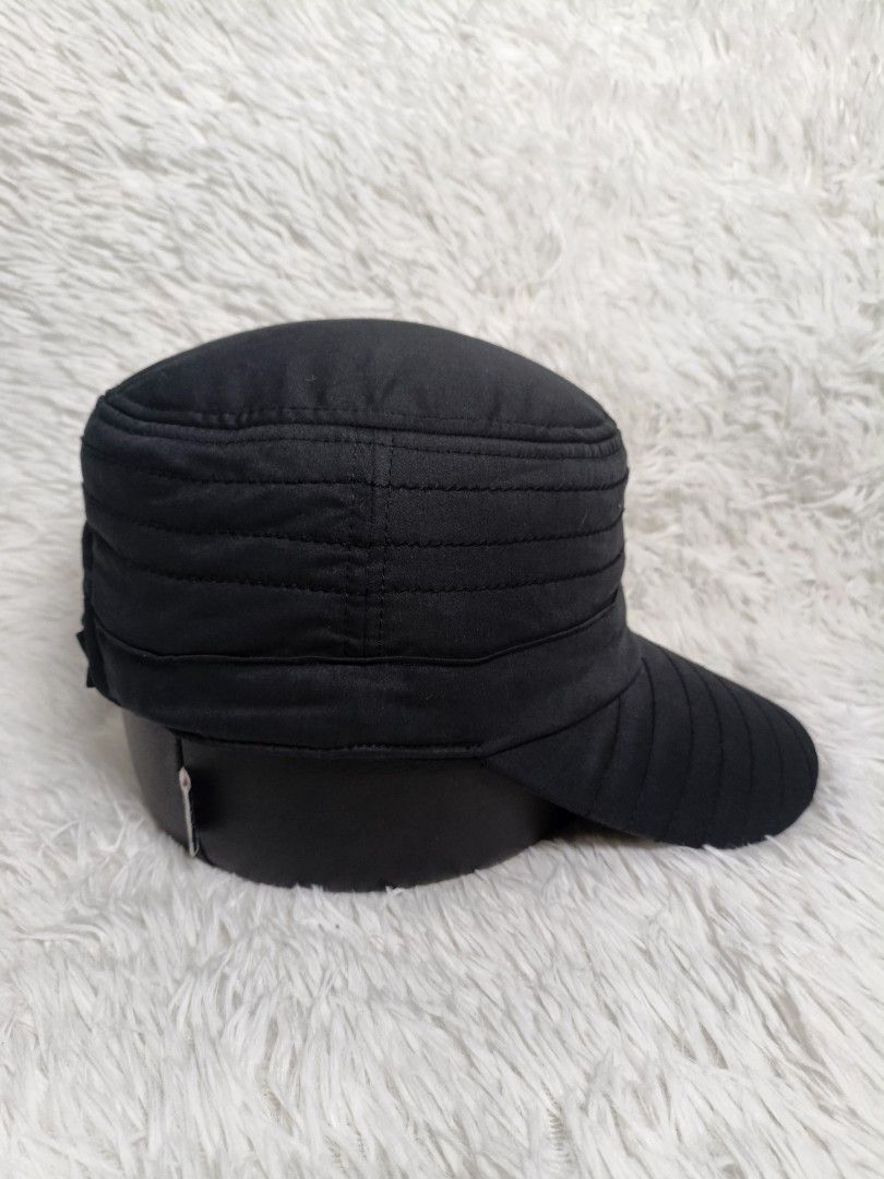 Titleist Black Military Cadet Golf Cap (Category: Caps & Hats) located in Imus. Submitted by grindhouse.thriftshop (Listing ID 1467062226, Image 3). Description: - Brand: Titleist - Style: Military-style flat top cadet hat - Color: Black with white embroidered Titleist script logo - Fit: Adjustable strap closure in the back (one size fits most) - Comfort: Built-in inner sweatband - Condition: Clean, minimal wear, excellent overall condition -Issu