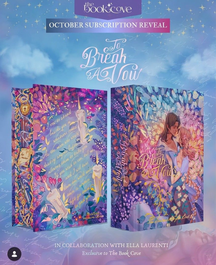 To Break A Vow Book Cove Exclusive Edition (Category: Storybooks) located in Baguio. Submitted by selover1492 (Listing ID 1464908921, Image 1). Description: Book Cove Exclusive Edition of To Break A Vow by Ella Laurenti from the October 'Broken Vows' box. Features special sprayed edges with candle art and gorgeous cover..