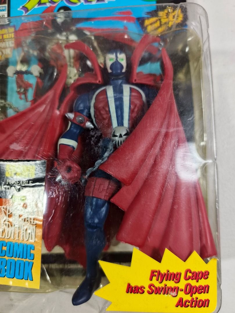 Todd McFarlane's Spawn Action Figure Special Edition Comic Book (Category: Figurines & Statues) located in San Leonardo. Submitted by burgossanleonardo.12345 (Listing ID 1467102657, Image 1). Description: - Iconic Todd McFarlane Spawn action figure from Image Comics (Classic 90s collectible) - Fully poseable with a dynamic flying cape and fun swing-open action feature - Brand new in blister pack packaging - Includes a bonus full-size special edit