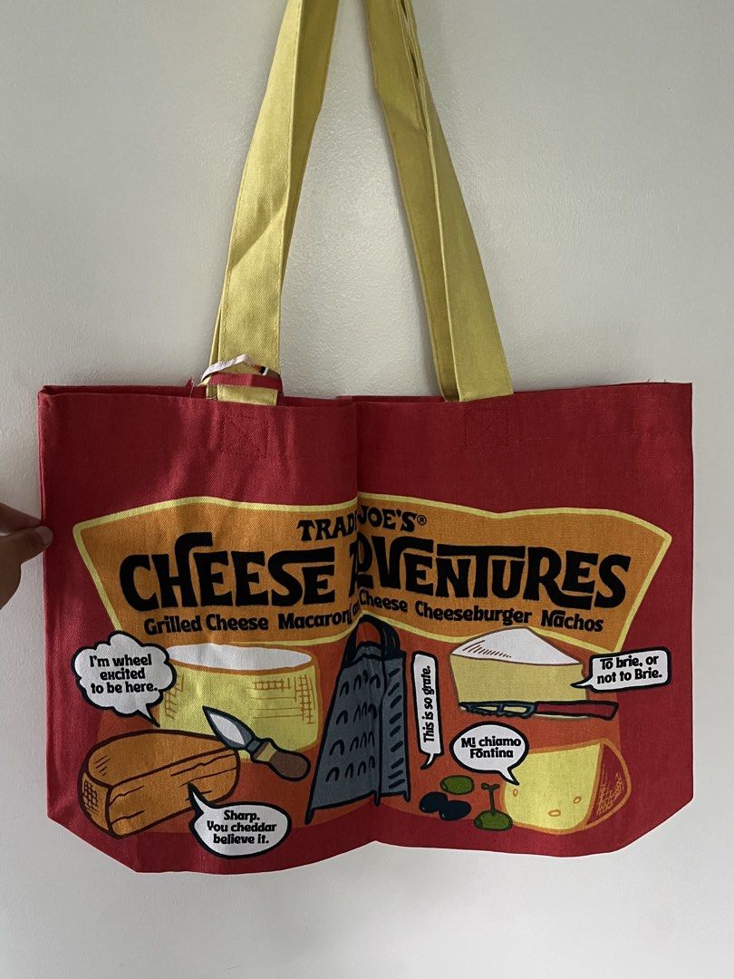 Trader Joe’s tote bag Cheese (Category: Tote Bags) located in Manila. Submitted by lulu.coco (Listing ID 1466977719, Image 2). Description: • Last price posted • Guaranteed authentic, not knockoff • For Shipping only, add 50 within m.m, 100-120 outside m.m • Gcash or BDO payment.