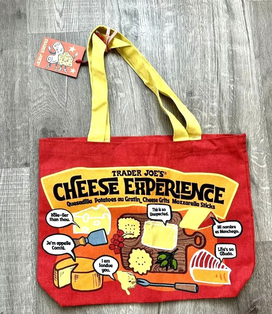 Traders Joe Cheese (Category: Tote Bags) located in Las Pinas. Submitted by vanitystorehouse (Listing ID 1467138074, Image 1). Description: - brand new with tag - bought in US.