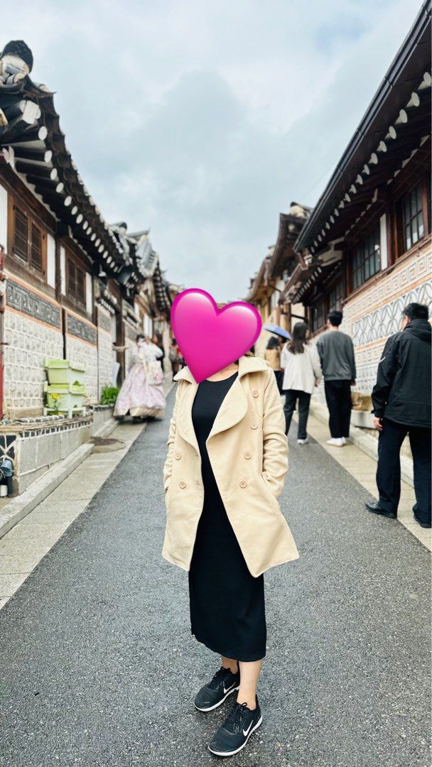 Trench Coat (Category: Coats, Jackets and Outerwear) located in Makati City. Submitted by _domingoangel (Listing ID 1467089618, Image 1). Description: -Double-breasted, mid-thigh length -Size M-L -Beige -Ideal for autumn, spring.