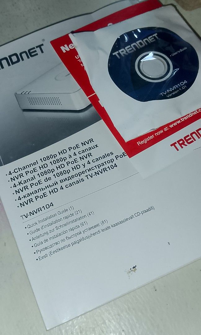 Trendnet NVR (Category: Other Accessories) located in Guinobatan. Submitted by shirley_rural (Listing ID 1467012757, Image 3). Description: no box, only modem and power adaptor, cd and manual inclusion. slightly use. onhand ready for meet up..