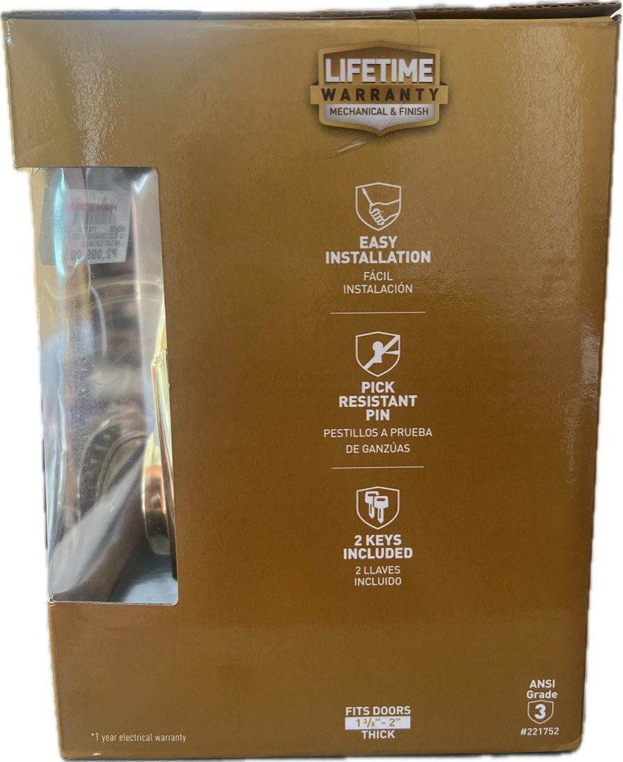 Tru Guard Dead Bolt Door Lock Designer Collection (Category: Locks, Doors & Gates) located in Quezon City. Submitted by theluxurycityph. (Listing ID 1467164893, Image 2). Description: Tru-Guard Electronic Push Button Deadbolt in Polished Brass.