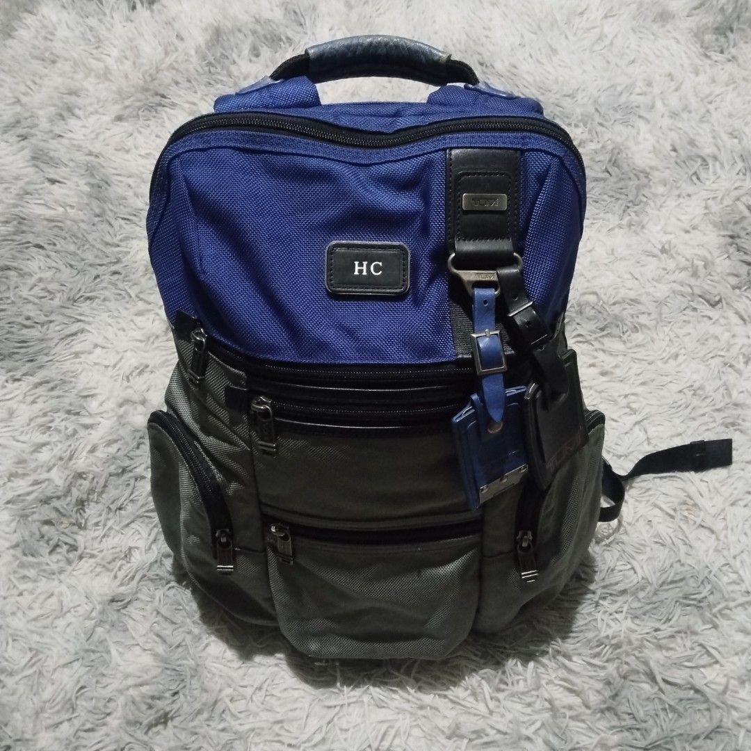 TUMI ALPHA BRAVO KNOX BUSINESS BACKPACK (Category: Backpacks) located in Cavite. Submitted by realdeal98 (Listing ID 1467131236, Image 2). Description: TUMI ALPHA BRAVO KNOX BUSINESS BACKPACK - Blue-Grav - Authentic - Multi pocket - Excellent condition Measurement when Iaid flat 16 inches width 17 inches length 5 inches depth 8350 shipped via JNT.