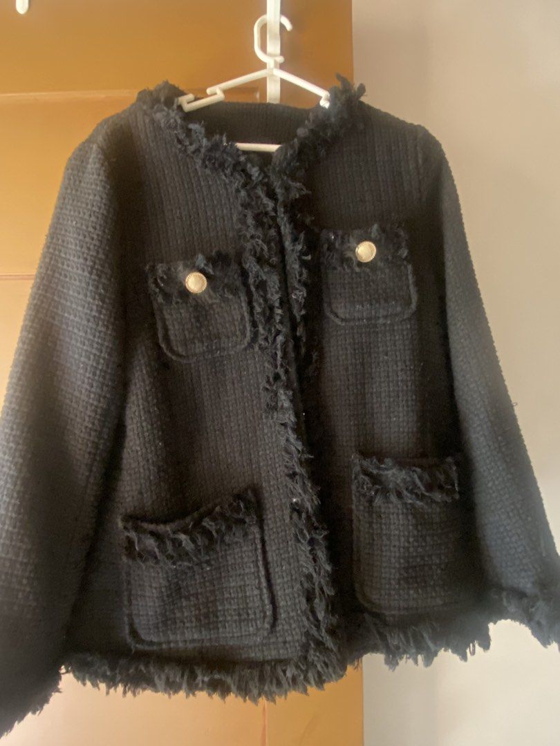 TWEED Jacket Medium Size (Category: Coats, Jackets and Outerwear) located in Manila. Submitted by riaangela (Listing ID 1467010769, Image 2). Description: Tweed Jacket Medium Size RFS: Masyadong malaki sakin If bundled with Leather Jacket (also medium size), Php 280 for BOTH.