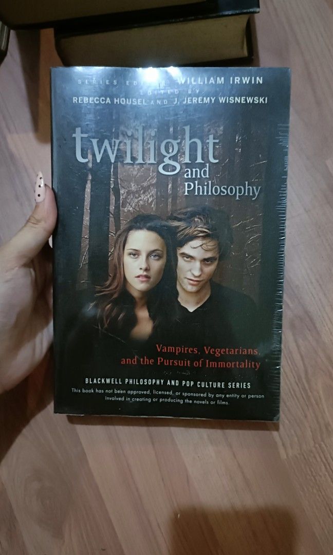 Twilight and Philosophy (Category: Storybooks) located in Manila. Submitted by vanillee_ (Listing ID 1467014391, Image 1). Description: Decluttering some of my books langgg may plastic coverrrr rfs: need funds 🥹.