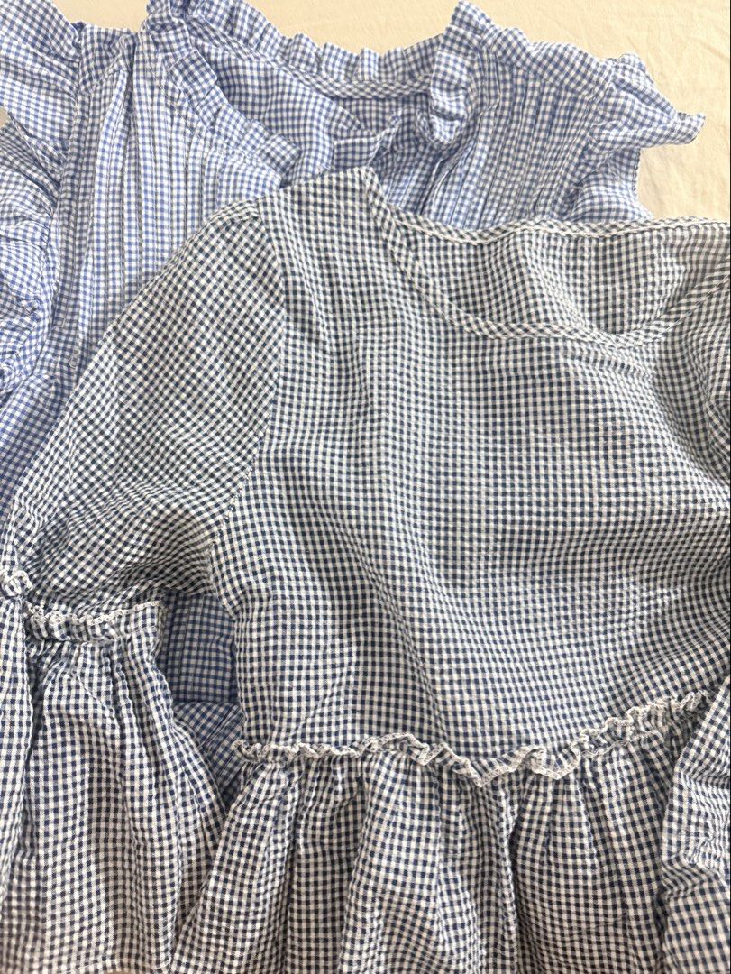 Unbranded gingham blue tops take two for 300 (Category: Blouses) located in Manila. Submitted by andiclutters (Listing ID 1467113771, Image 1). Description: Would fit s-m as it’s kind of oversized .