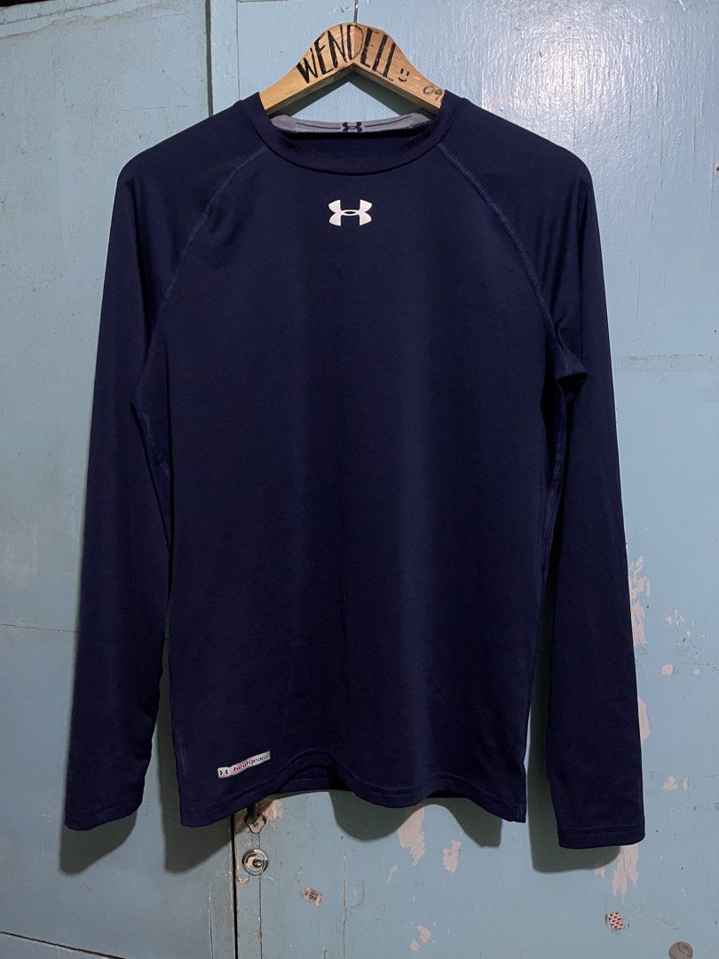 Under Armour Mid Logo Compression Longsleeve (Navy Blue) (Category: Activewear) located in Cavite. Submitted by s1nglest1tch.ph (Listing ID 1467148403, Image 1). Description: Size Large on tag Size XL on tag 18 width - stretch pa 27 length Excellent condition .