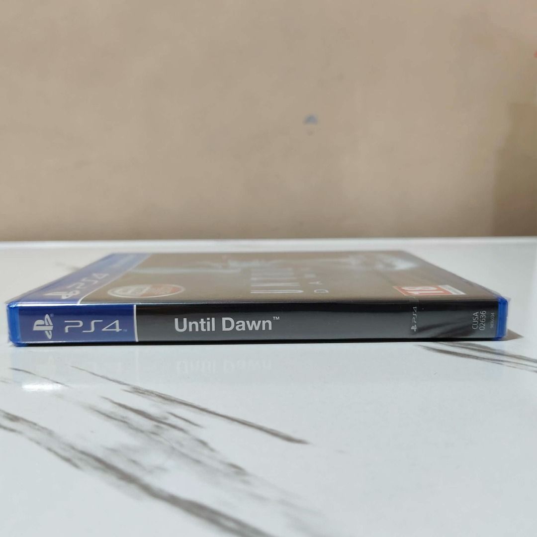 Until Dawn PS4 Game Physical Disc (Category: PlayStation) located in Taguig. Submitted by pengdwin_ (Listing ID 1467074147, Image 3). Description: - Title: Until Dawn - Platform: PlayStation 4 (PS4) - Condition: Brand new, factory sealed in original plastic wrapping - Genre: Survival horror with atmospheric storytelling and choice-driven gameplay - Language: English - Rating: PEGI 18 Can do meetups around Taguig City Interested? Send me a message