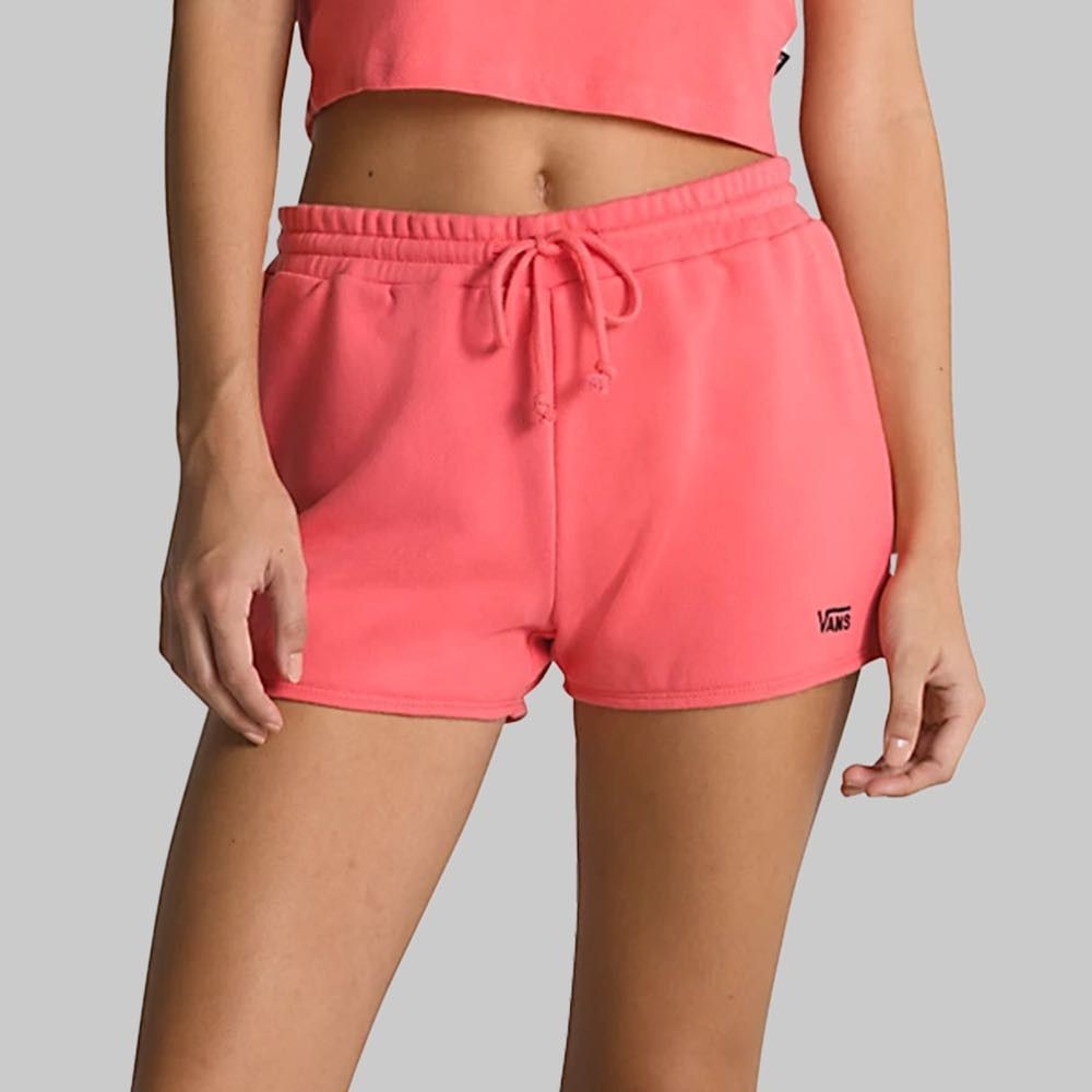 Vans hideaway pull on shorts medium nike adidas (Category: Shorts) located in San Pablo. Submitted by allyourbrandedneeds (Listing ID 1467040394, Image 1). Description: - Brand: Vans - Color: Coral Pink - Size: Medium (M) - Material: Soft and comfortable fleece - Features: Elastic waistband with adjustable drawstring, embroidered black Vans logo on left hem - Origin: Made in Vietnam - Condition: Great everyday piece for casual wear or lounging.