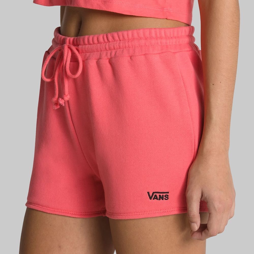 Vans hideaway pull on shorts medium nike adidas (Category: Shorts) located in San Pablo. Submitted by allyourbrandedneeds (Listing ID 1467040394, Image 2). Description: - Brand: Vans - Color: Coral Pink - Size: Medium (M) - Material: Soft and comfortable fleece - Features: Elastic waistband with adjustable drawstring, embroidered black Vans logo on left hem - Origin: Made in Vietnam - Condition: Great everyday piece for casual wear or lounging.