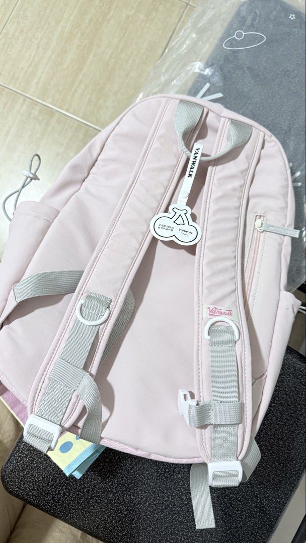 Vanwalk Pink Backpack (Category: Backpacks) located in Las Pinas. Submitted by aint_sunshine (Listing ID 1467054366, Image 2). Description: - Brand: Vanwalk (Cowboy Series) - Condition: Like new with original tags attached, used once only‼️ - Color: Pink with white interior lining and grey adjustable webbing - Can fit up to 15.6” laptop Loc: Las Piñas.