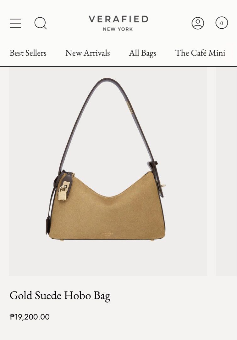 Verafied Gold Suede Hobo Bag (Category: Shoulder Bags) located in Makati City. Submitted by kid.ss (Listing ID 1467157638, Image 2). Description: Retails for Php 19-20k With dust bag and box Used a few times only 💯authentic .