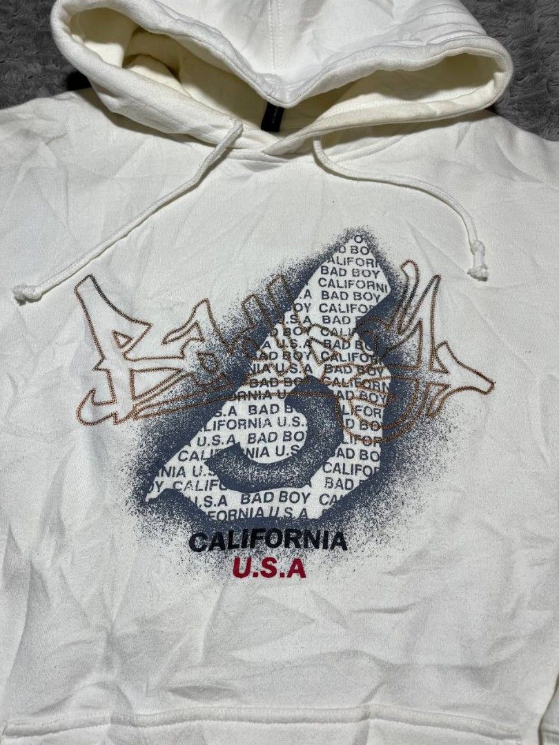 Vintage Bad Boy Hoodie (Category: Coats, Jackets and Outerwear) located in Cagayan de Oro. Submitted by smoothstyle (Listing ID 1467129173, Image 3). Description: Vintage Bad Boy hoodie Very good condition 9/10 color rate Size large dimes: 24x27 Issue: Washable dirt and stain/Need hard wash since vintage.