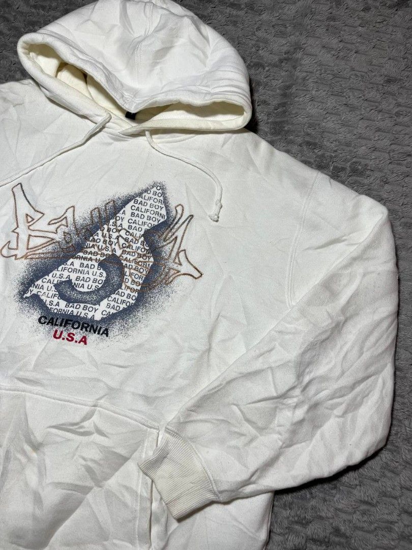Vintage Bad Boy Hoodie (Category: Coats, Jackets and Outerwear) located in Cagayan de Oro. Submitted by smoothstyle (Listing ID 1467129173, Image 2). Description: Vintage Bad Boy hoodie Very good condition 9/10 color rate Size large dimes: 24x27 Issue: Washable dirt and stain/Need hard wash since vintage.